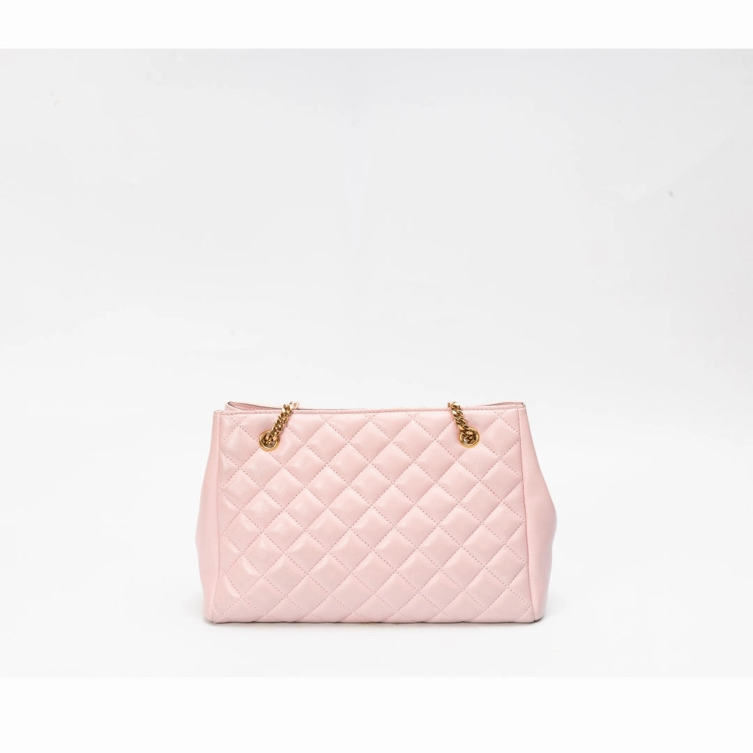Versace Medusa Quilted Nappa Leather Tote Handbag