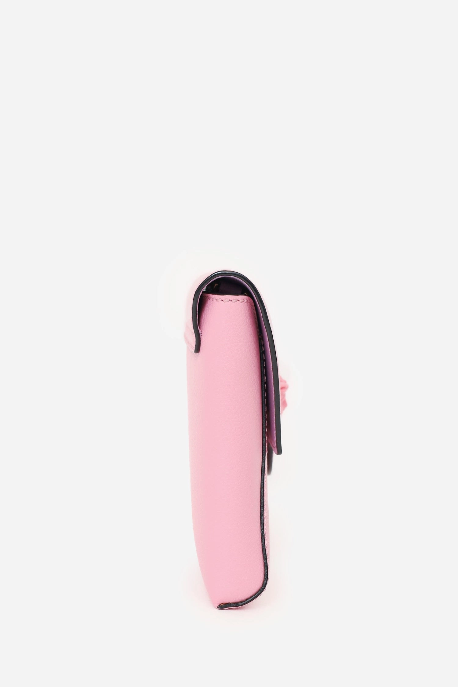 Versace Pink Leather La Medusa Envelope Clutch