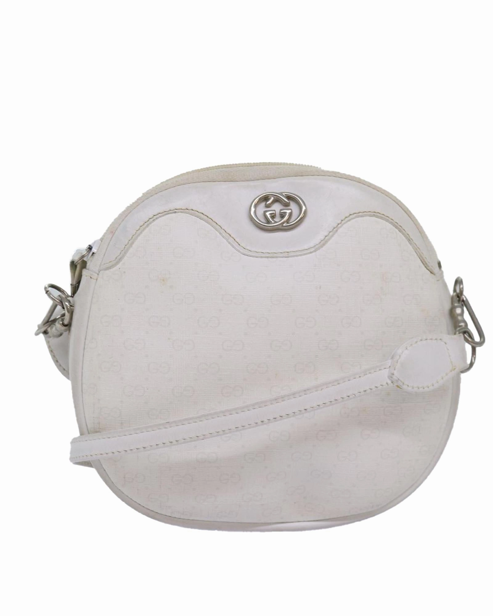 Vintage GG Canvas Round Shoulder Bag