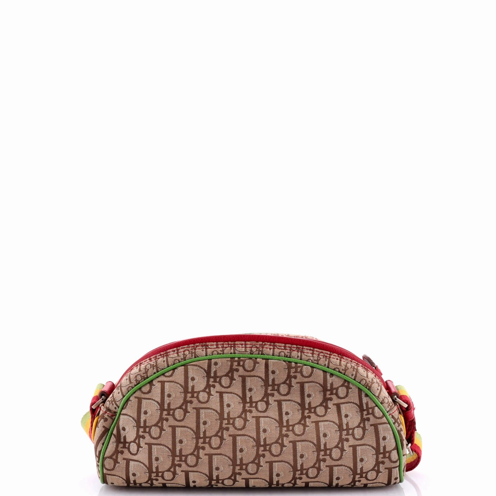 Vintage Rasta Shoulder Bag Diorissimo Canvas Medium