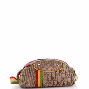 Vintage Rasta Shoulder Bag Diorissimo Canvas Medium