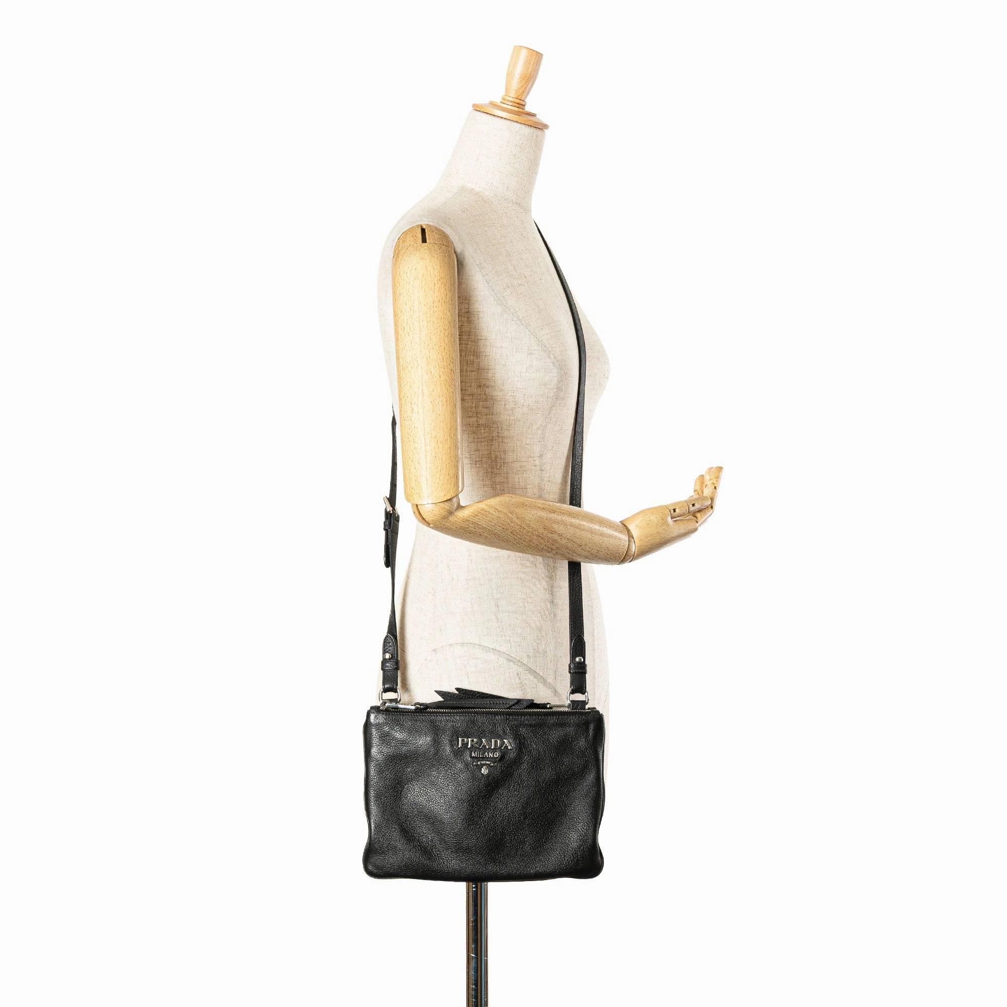 Vitello Phenix Double Zip Crossbody
