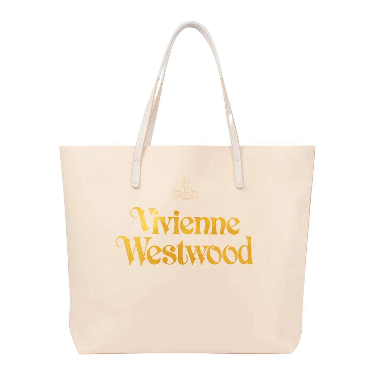 Vivienne Westwood Pink & Gold Studio Leather Shopper Bag