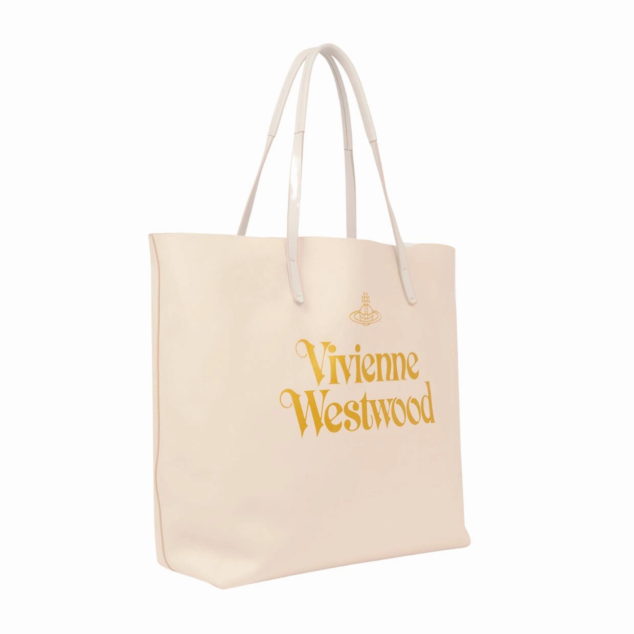 Vivienne Westwood Pink & Gold Studio Leather Shopper Bag