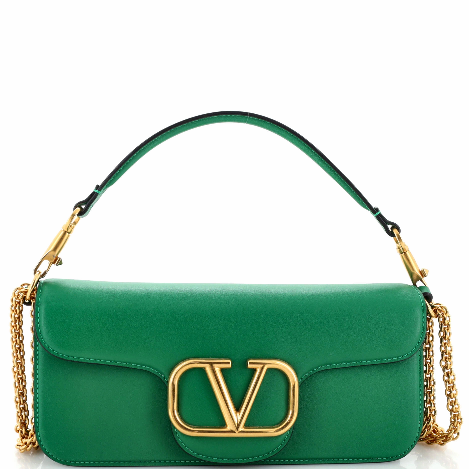 VLogo Loco Flap Shoulder Bag Leather Medium