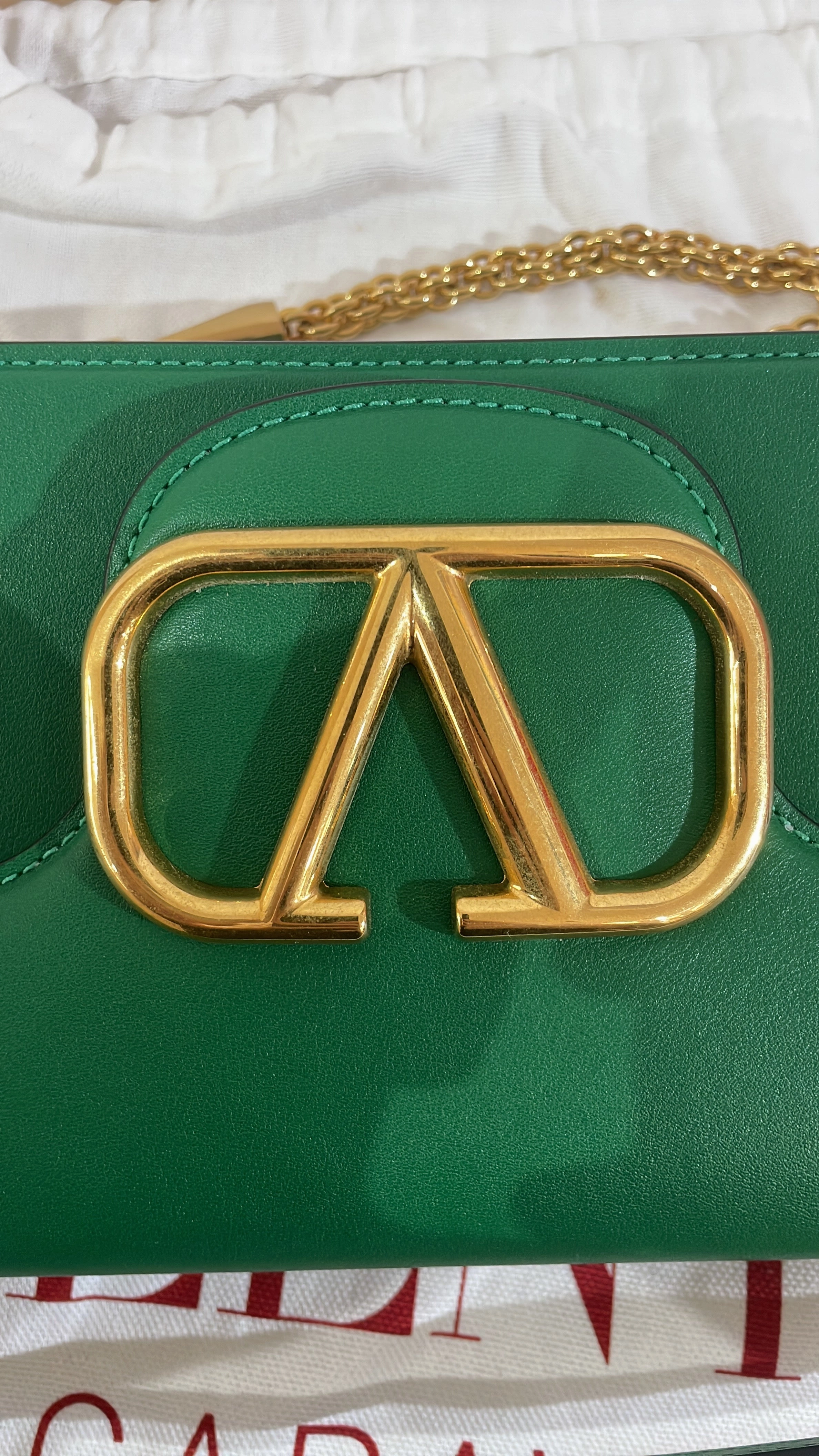 VLogo Loco Flap Shoulder Bag Leather Medium