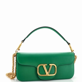 VLogo Loco Flap Shoulder Bag Leather Medium