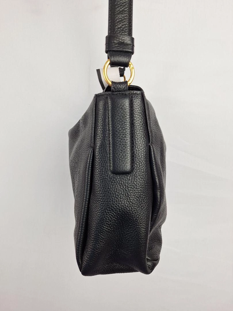 Witchery Soft Pebble Leather Hobo Flap Shoulder Bag Size None