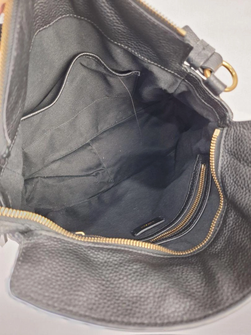 Witchery Soft Pebble Leather Hobo Flap Shoulder Bag Size None