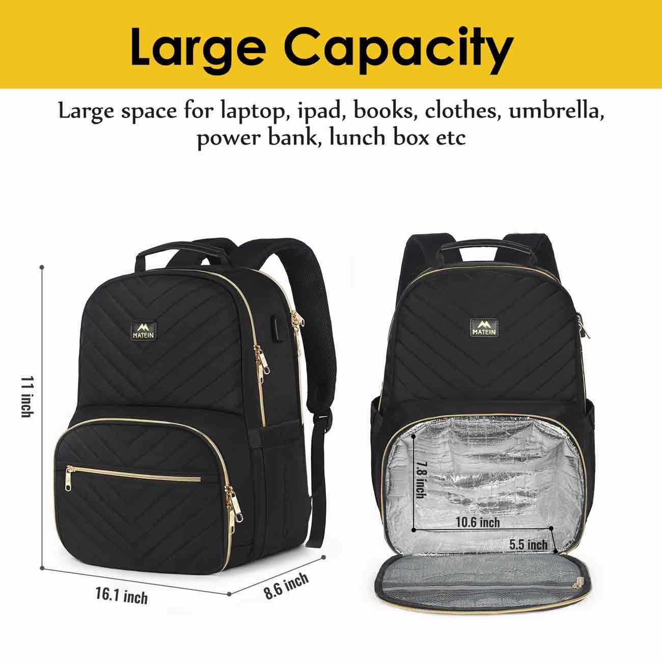Women Backpack with Lunch Box Compartment