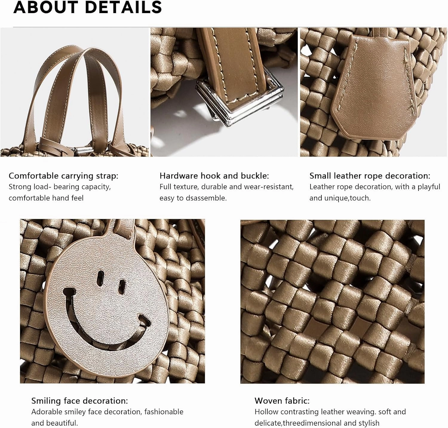 Woven Handbags for Women Top Handle Satchel Handbag Basket Bucket Bag Small Woven Tote Bag Hobo Purses