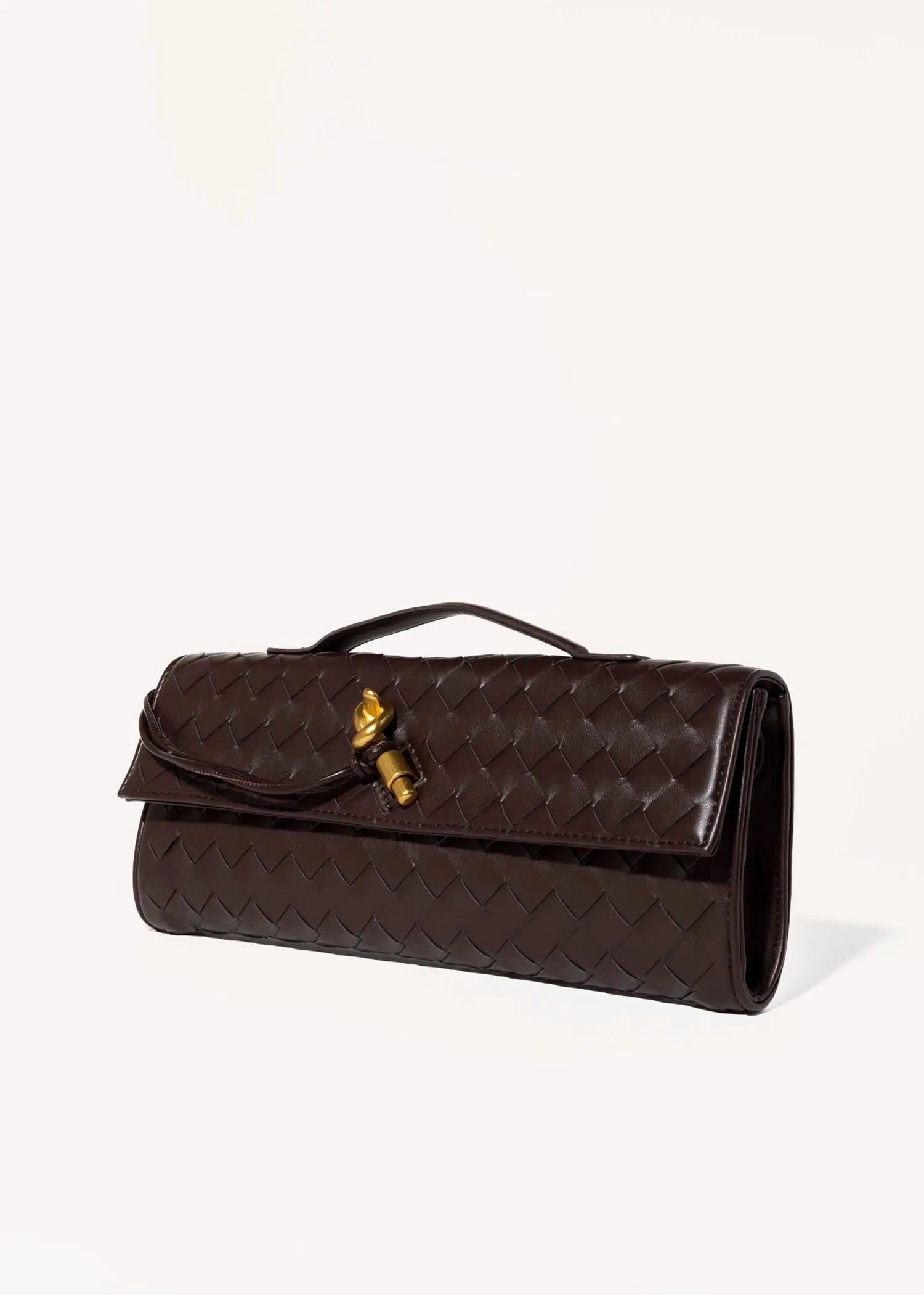 Woven Leather Clutch