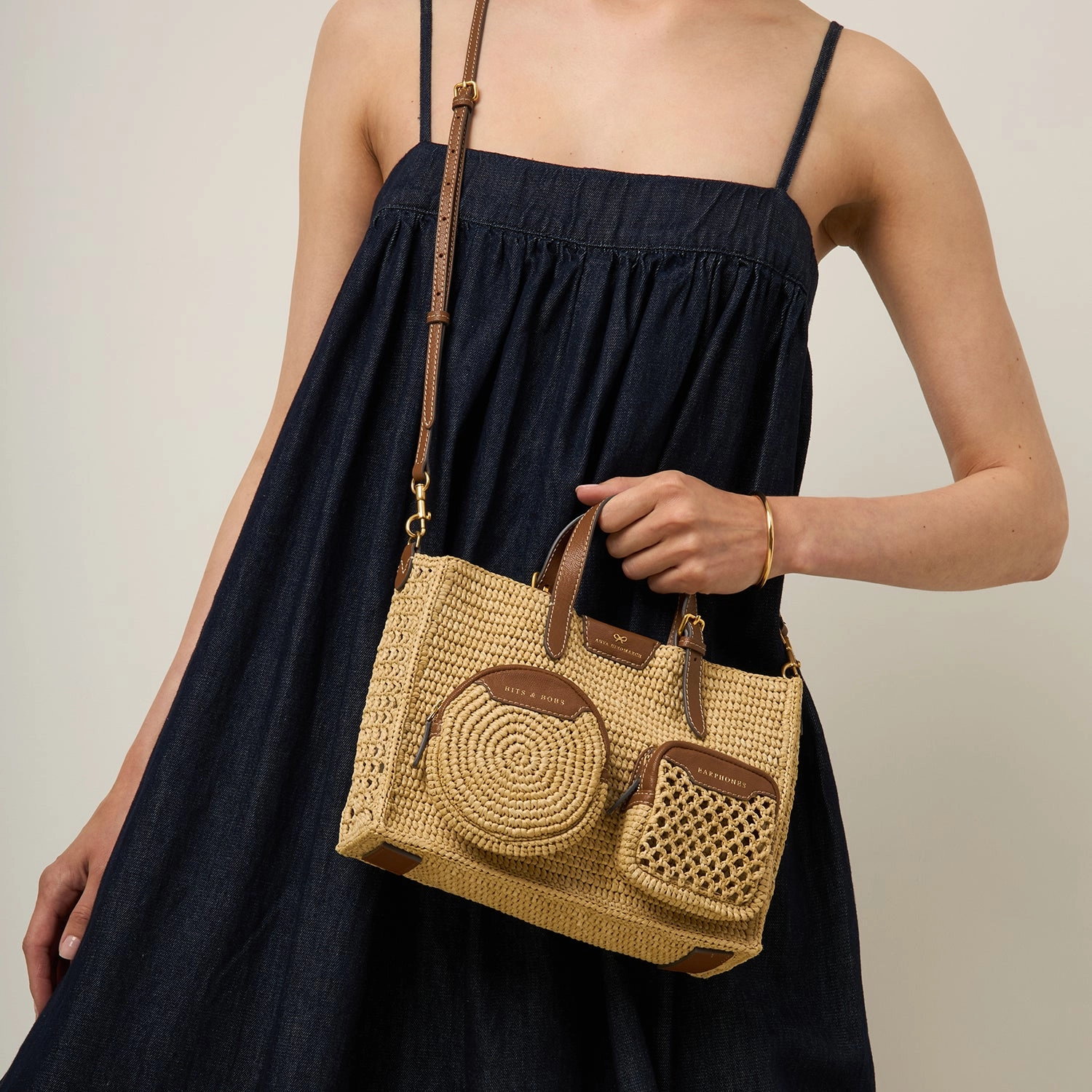 X/S Raffia Holiday Cross-body Tote