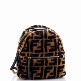 Zip Backpack Zucca Shearling Mini